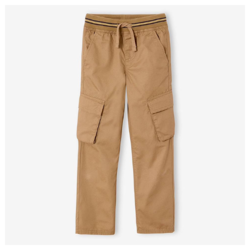 Jungen Cargohose mit geradem Bein, Hüftweite SLIM - sandfarben